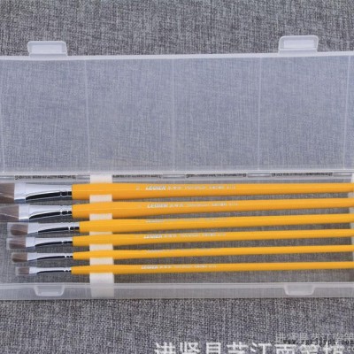 樂琦爾8115狼毫油畫筆長(zhǎng)桿黃色清漆 美術(shù)畫材用品 丙烯顏料專用筆
