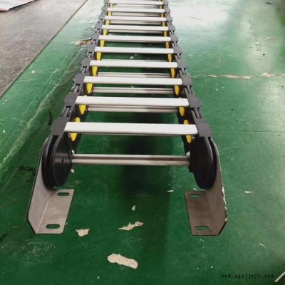 滄州宏泰機床定制電線保護鏈工程塑料履帶拖鏈 尼龍PA66坦克鏈尼龍耐酸堿拖鏈
