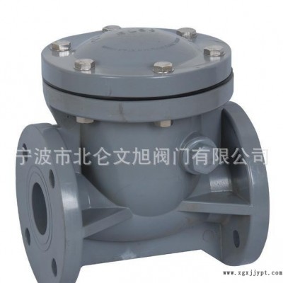 cpvc旋啟式止回閥，cpvc旋啟式止回閥，耐酸堿H44X-10S 文旭閥門