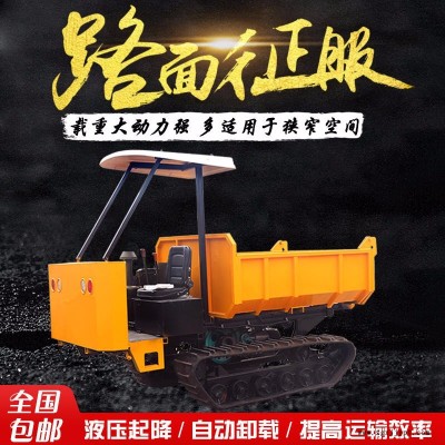 復(fù)雜地形橡膠履帶運輸車 廠家熱銷履帶運輸車 橡膠履帶自卸車可定做