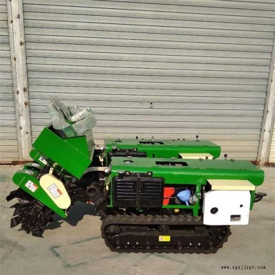 橡膠履帶開溝機(jī)可原地掉頭 自動行走果園施肥開溝機(jī) 多功能履帶施肥機(jī)價(jià)格