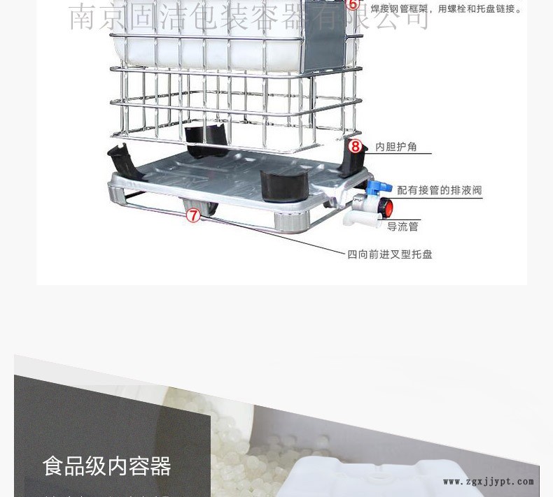 廠家直銷山東1噸方形塑料桶1000升鐵架子噸桶塑料噸罐pe桶 1噸示例圖4