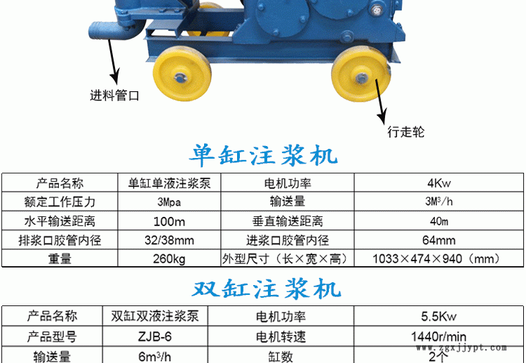 邊坡支護(hù)雙缸灰漿泵廠家 小型水泥注漿機(jī)現(xiàn)貨 水泥雙缸注漿機(jī)示例圖5