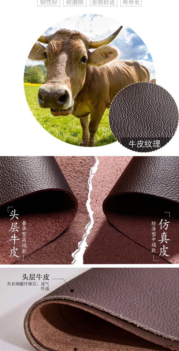 潘神真皮沙發床氣動桿儲物箱頭層牛皮頭枕可活動廠家定制送腳踏示例圖4