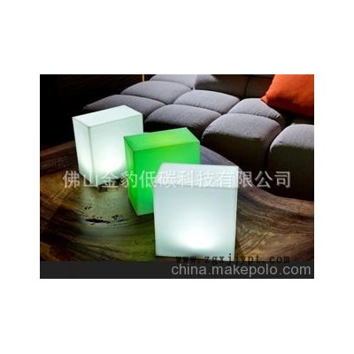 進口PE材料酒吧LED發光凳子 發光方凳 遙控16色變化LED發光方凳