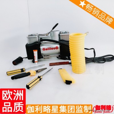 小吸用胎壓打喇叭上的充雙缸小型微型手動氣泵汽車輪胎隨車