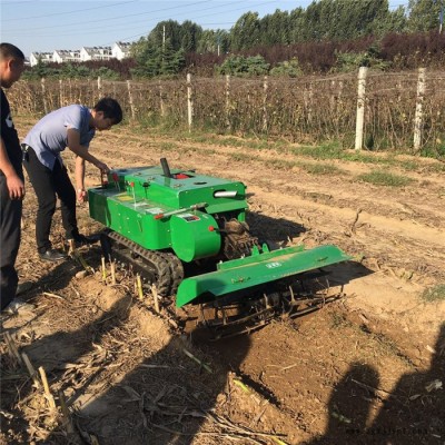 橡膠帶田園管理機 櫻桃果園專用開溝施肥機價格 履帶式果園旋耕松土機