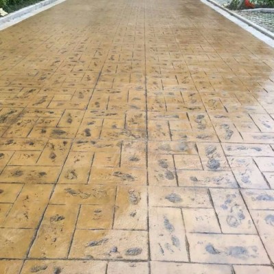 上?；甘噬嗷炷翂耗５仄簩Ｓ貌牧瞎?yīng)、橡膠模具可定制模具、仿石仿木仿磚壓花地坪路面材料 彩色水泥壓模路面