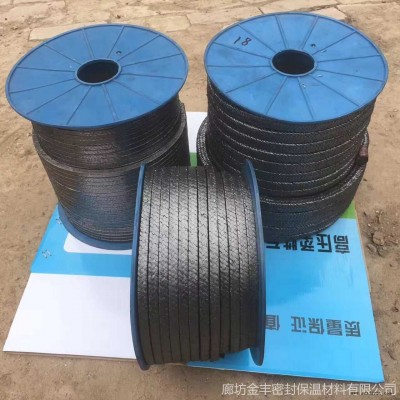 錦州市石墨盤根 高強石墨盤根 編織石墨密封圈 石墨填料 任意規格都可加工金豐牌