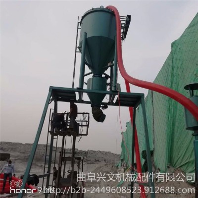 化肥顆粒裝袋遠距離氣力輸送機廠家興文煤粉炭黑無塵裝車輸送設(shè)備大豆吸糧機